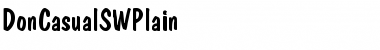 Download DonCasualSW Plain Font Title Preview