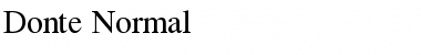 Download Donte Normal Font Title Preview
