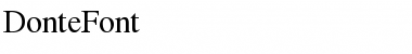 Download DonteFont Regular Font Title Preview