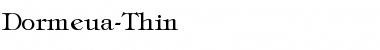 Download Dormeua-Thin Regular Font Title Preview