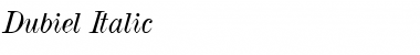 Download Dubiel Italic Font Title Preview