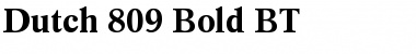 Download Dutch809 BT Bold Font Title Preview