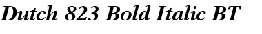 Download Dutch823 BT Bold Italic Font Title Preview