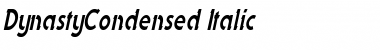 Download DynastyCondensed Italic Font Title Preview