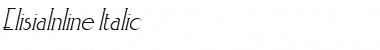Download ElisiaInline Italic Font Title Preview
