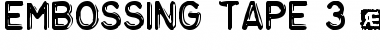 Download Embossing Tape 3 (BRK) Regular Font Title Preview