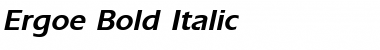 Download Ergoe Bold Italic Font Title Preview