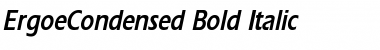 Download ErgoeCondensed Bold Italic Font Title Preview