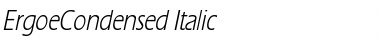 Download ErgoeCondensed Italic Font Title Preview