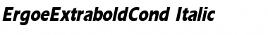 Download ErgoeExtraboldCond Italic Font Title Preview