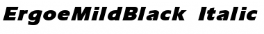 Download ErgoeMildBlack Italic Font Title Preview