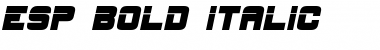 Download ESP_Bold_Italic Regular Font Title Preview