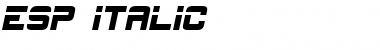 Download ESP_Italic Regular Font Title Preview