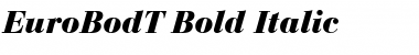 Download EuroBodT Bold Italic Font Title Preview