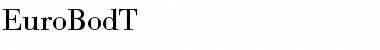 Download EuroBodT Regular Font Title Preview