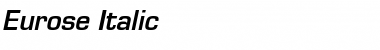 Download Eurose Italic Font Title Preview
