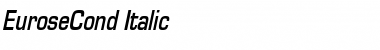 Download EuroseCond Italic Font Title Preview