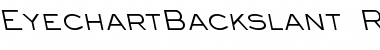 Download EyechartBackslant Regular Font Title Preview