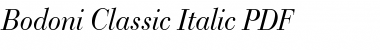 Download Bodoni Classic Italic Font