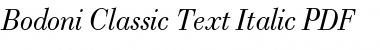 Download Bodoni Classic Text Italic Font Title Preview