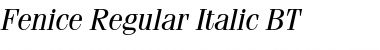 Download Fenice BT Regular Italic Font Title Preview