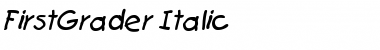 Download FirstGrader Italic Font Title Preview
