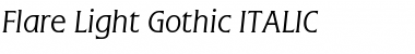 Download Flare Light Gothic ITALIC Font Title Preview