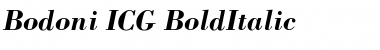 Download Bodoni ICG BoldItalic Font Title Preview