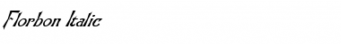 Download Florbon-Italic Regular Font Title Preview