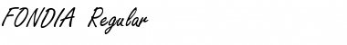 Download FONDIA Regular Font Title Preview