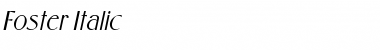Download Foster Italic Font Title Preview
