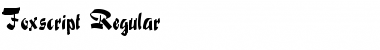 Download Foxscript Regular Font Title Preview