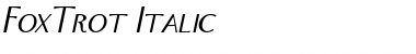 Download FoxTrot Italic Font Title Preview