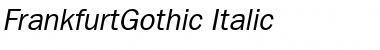 Download FrankfurtGothic Italic Font Title Preview
