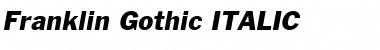 Download Franklin Gothic ITALIC Font Title Preview