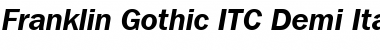 Download FrnkGothITC Bk BT Demi Italic Font Title Preview