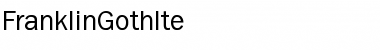 Download FranklinGothlte Regular Font Title Preview