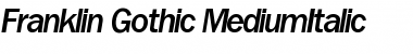 Download Franklin_Gothic-MediumItalic Regular Font Title Preview