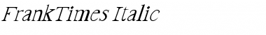 Download FrankTimes Italic Font Title Preview
