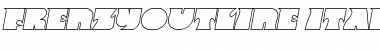 Download FrenzyOutline Italic Font Title Preview