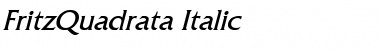 Download FritzQuadrata Italic Font