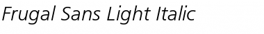 Download Frugal Sans Italic Font Title Preview