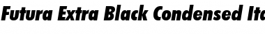 Download Futura Extra Black Italic Font