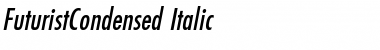 Download FuturistCondensed Italic Font Title Preview