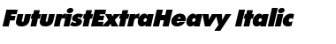 Download FuturistExtraHeavy Italic Font Title Preview