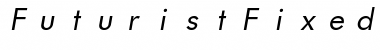 Download FuturistFixedWidth Italic Font Title Preview