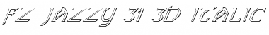 Download FZ JAZZY 31 3D ITALIC Normal Font Title Preview