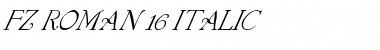 Download FZ ROMAN 16 ITALIC Normal Font Title Preview