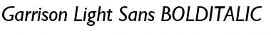 Download Garrison Light Sans BOLDITALIC Font
