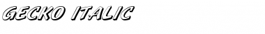 Download Gecko Italic Font Title Preview